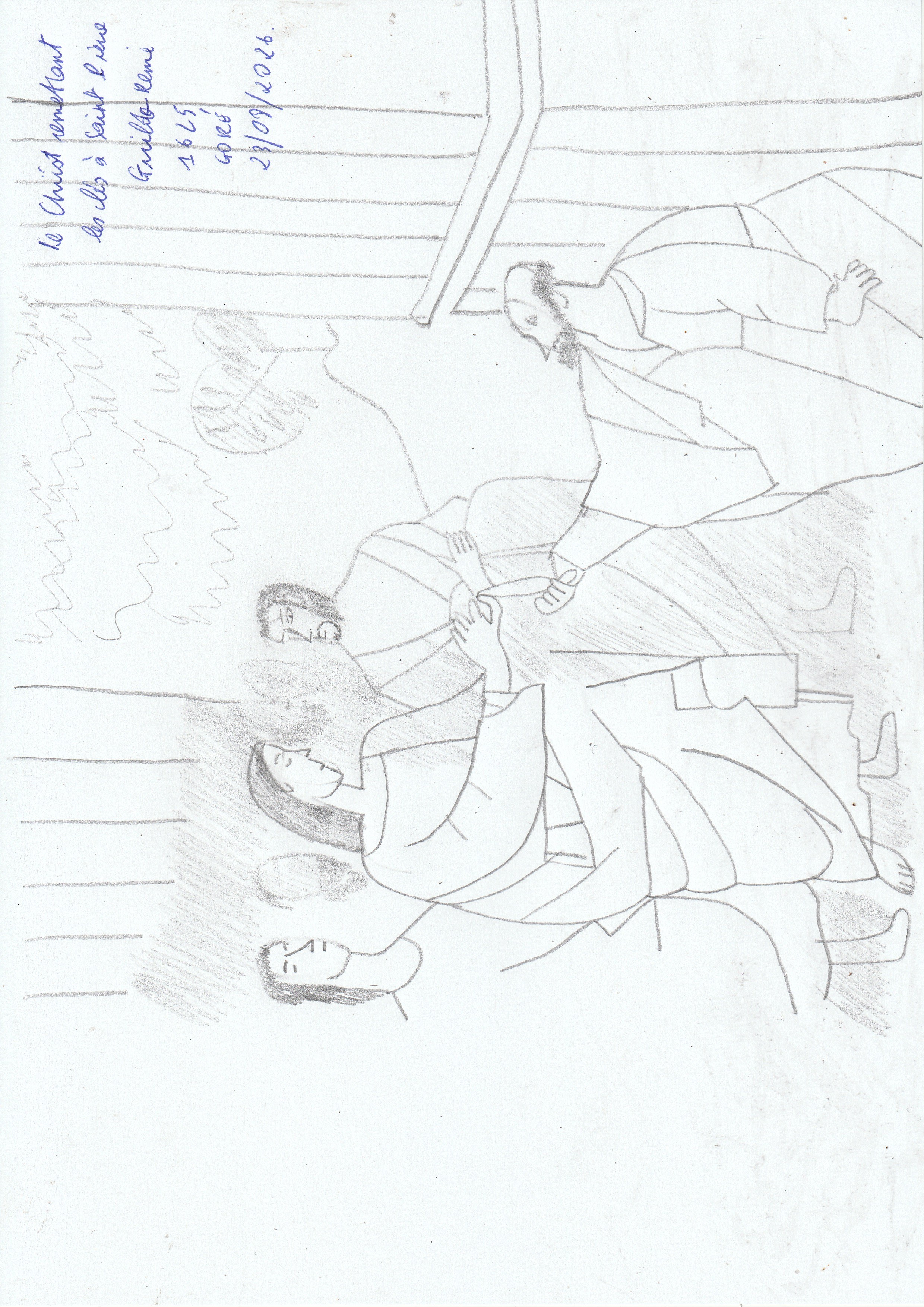 Dessin Le Christ remettant les clés à saint Pierre de GOLI Gore Gbaka